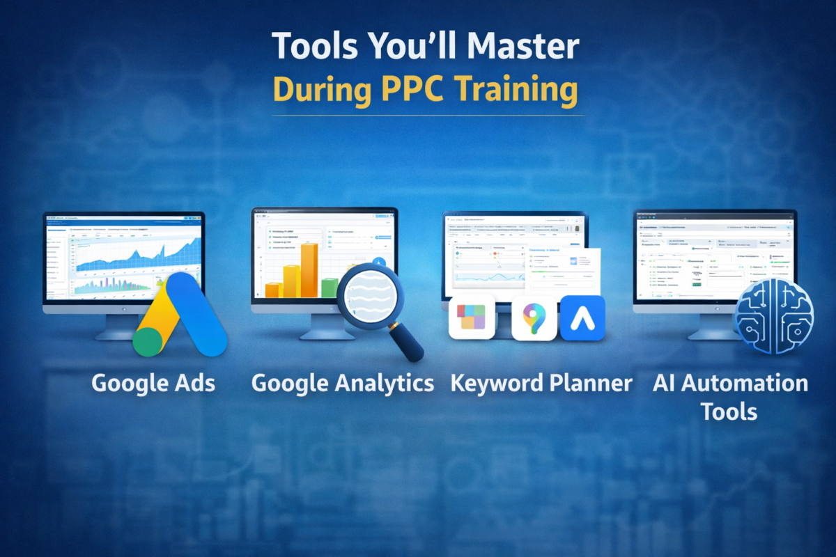 Digital marketing lab with PPC campaign optimization tools